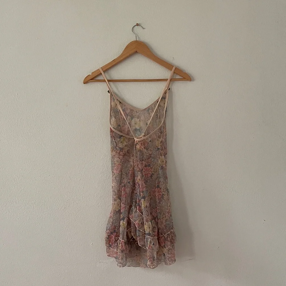 Floral Sheer Mini Dress Cover Up - Picture 11 of 16